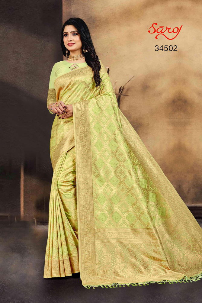 Kora Silk Vol 2 By Saroj Party Wear Sarees Catalog
